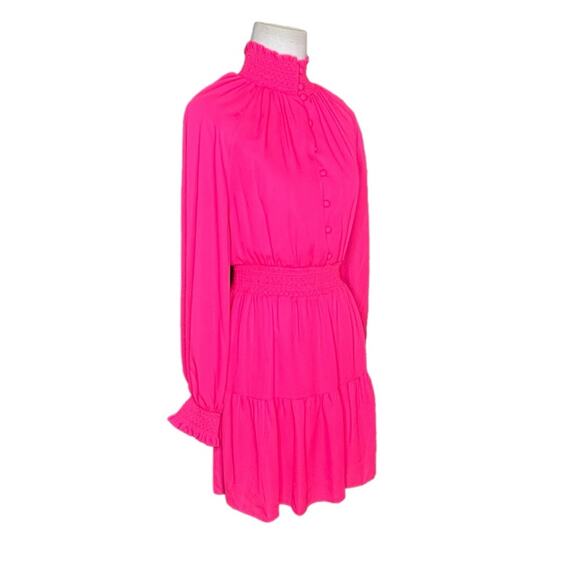 NWOT Alice + Olivia Lavinia Blouson Wild Pink Dress – Sz 6 - Picture 8 of 10